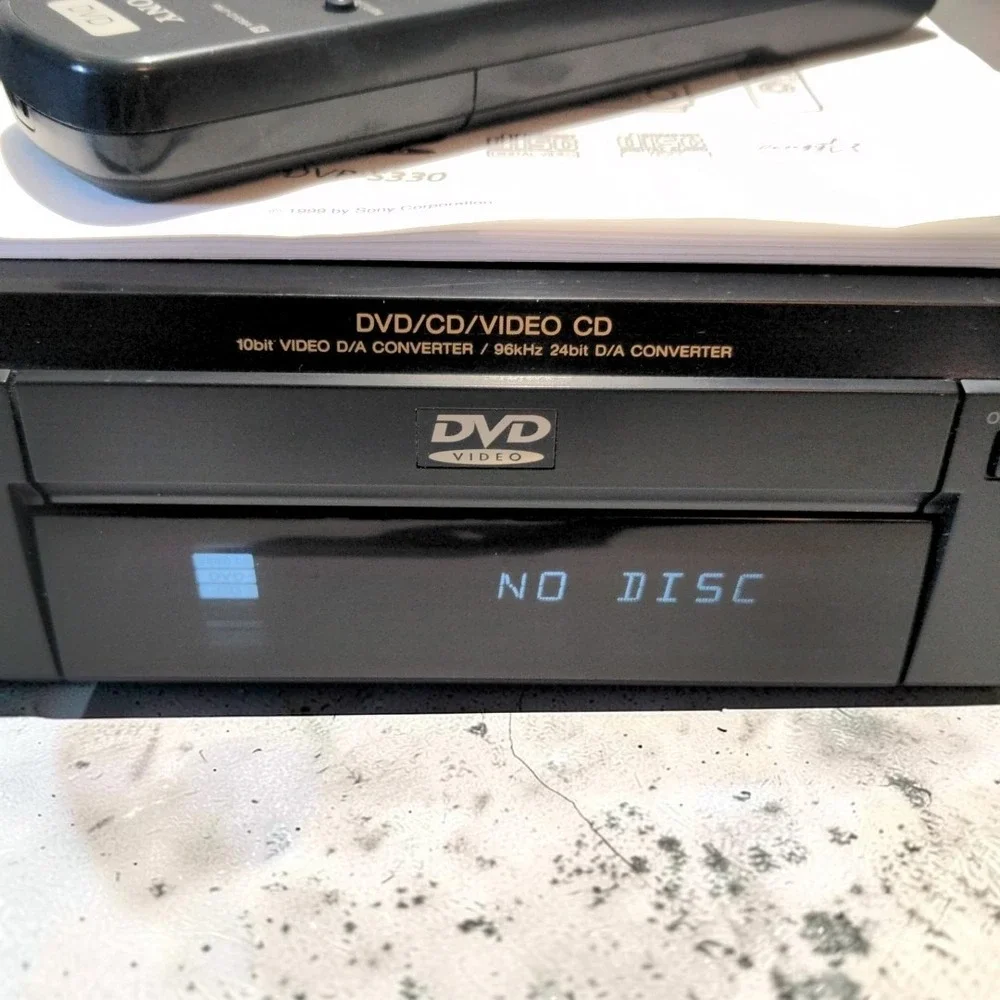 VTG Sony DVP-S330 CD DVD Player 1999 Black Remote Manual Home Theater SEO Works